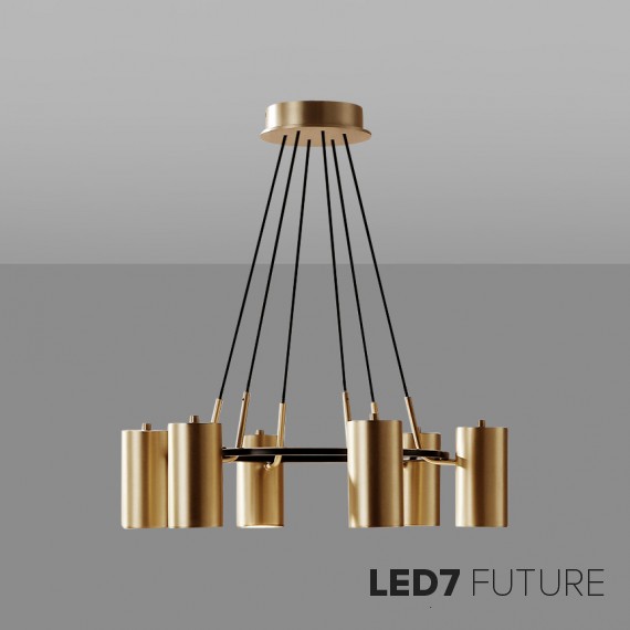 Loft Industry Modern - Brass Bank Chandelier